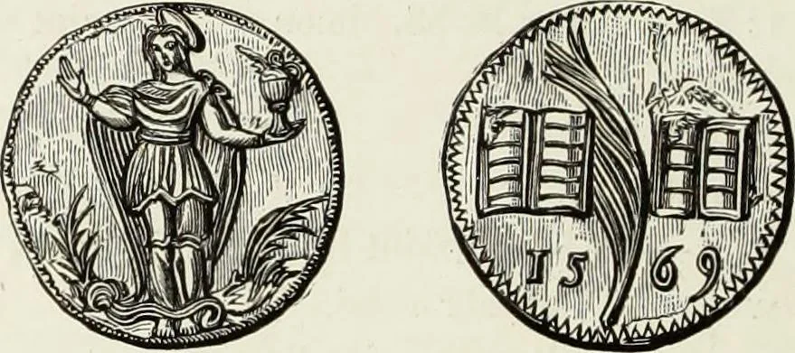An illustration from Caractâeristiques des saints dans l'art populaire, 1867, leaf 219