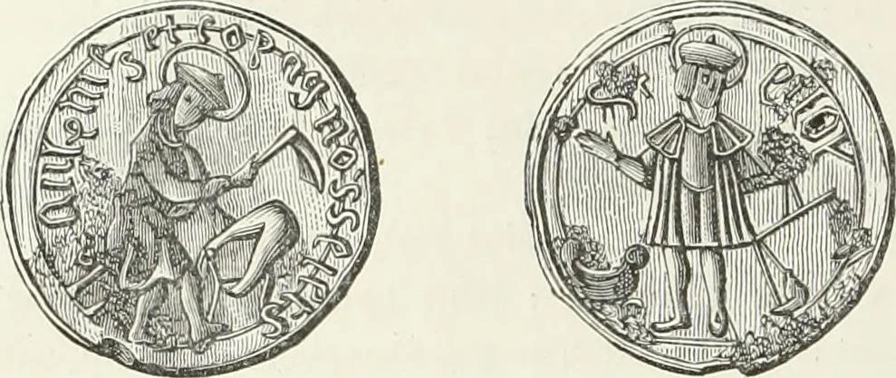 An illustration from Caractâeristiques des saints dans l'art populaire, 1867, leaf 233