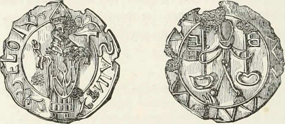 An illustration from Caractâeristiques des saints dans l'art populaire, 1867, leaf 233