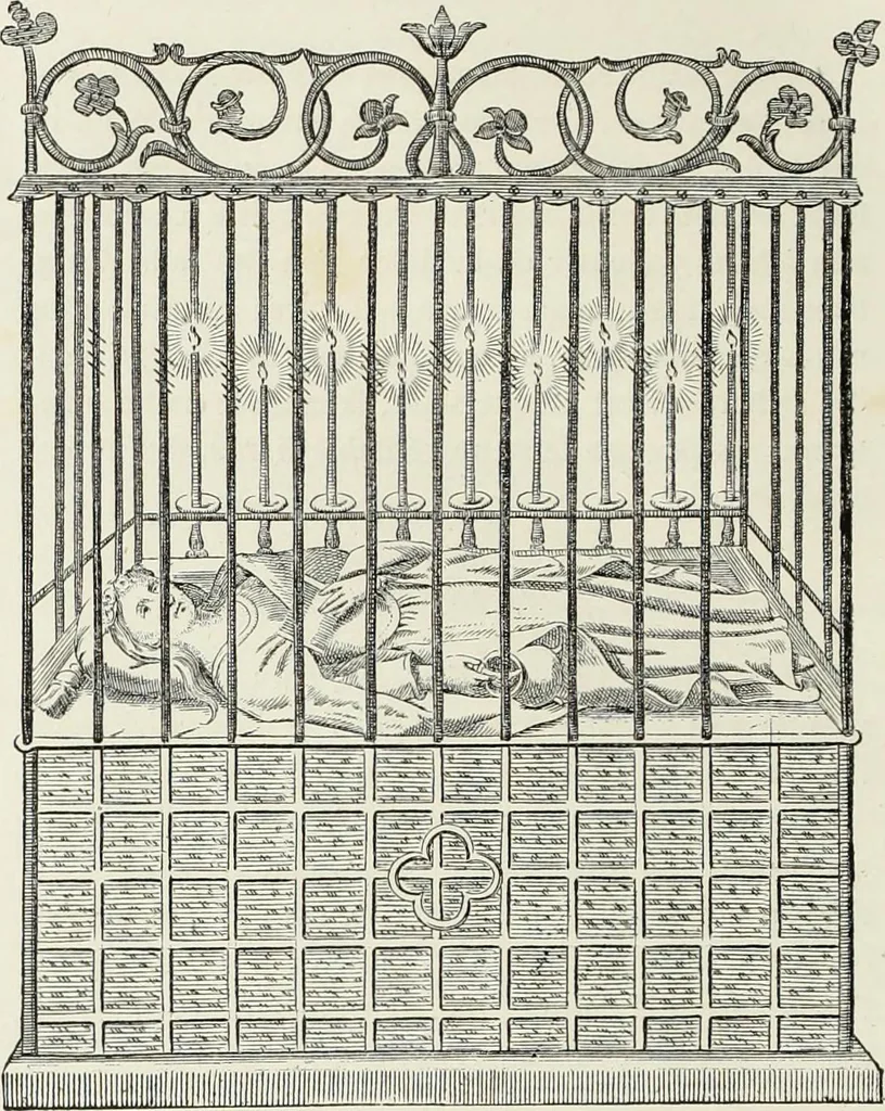 An illustration from Caractâeristiques des saints dans l'art populaire, 1867, leaf 241