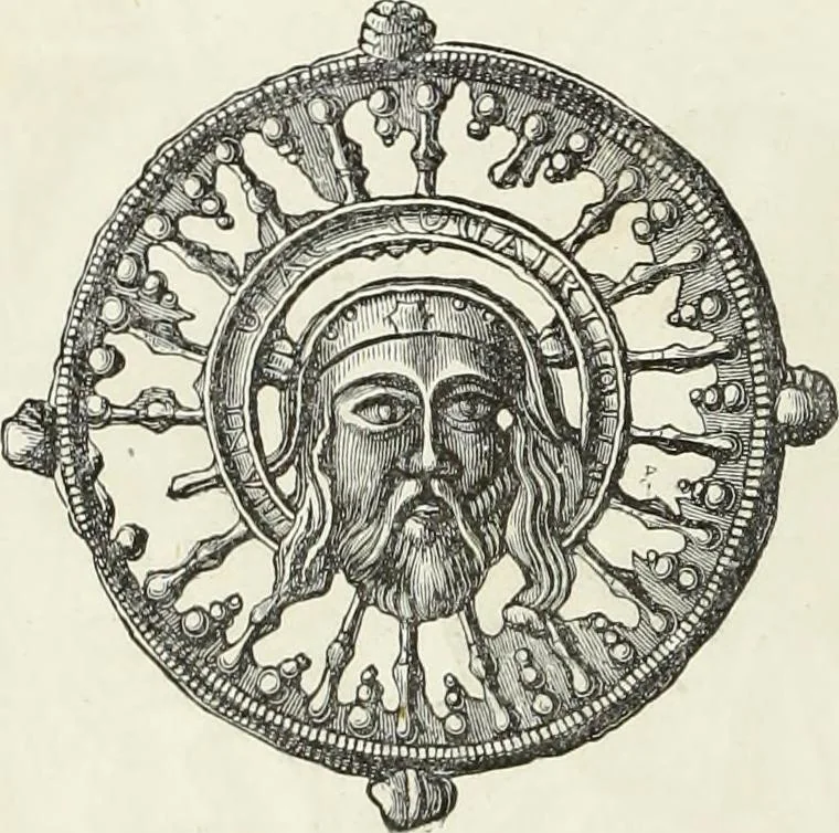An illustration from Caractâeristiques des saints dans l'art populaire, 1867, leaf 243