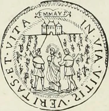 An illustration from Caractâeristiques des saints dans l'art populaire, 1867, leaf 243