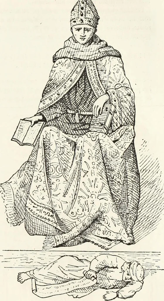 An illustration from Caractâeristiques des saints dans l'art populaire, 1867, leaf 250