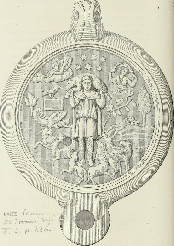 An illustration from Caractâeristiques des saints dans l'art populaire, 1867, leaf 259