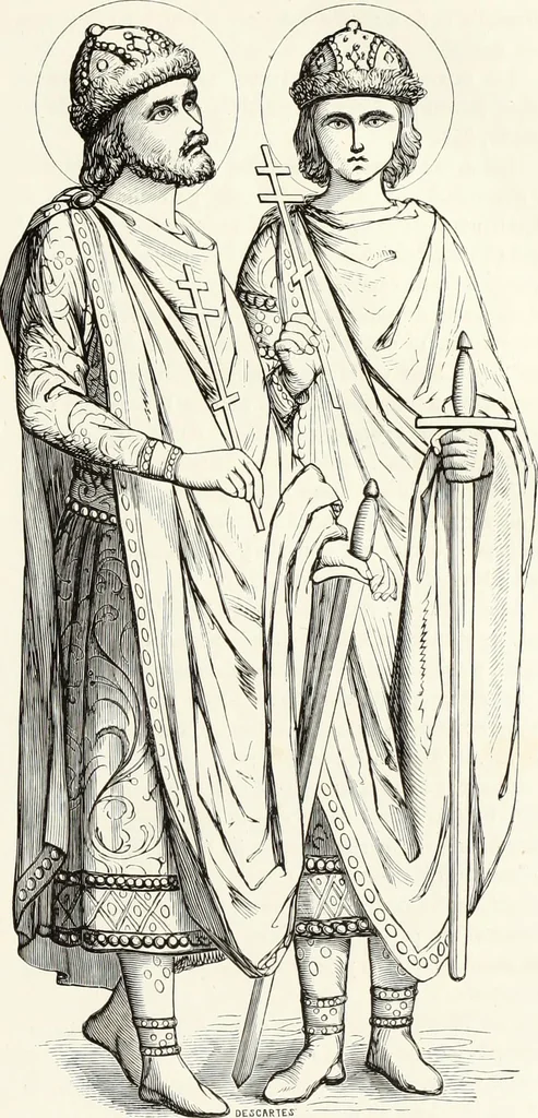 An illustration from Caractâeristiques des saints dans l'art populaire, 1867, leaf 26