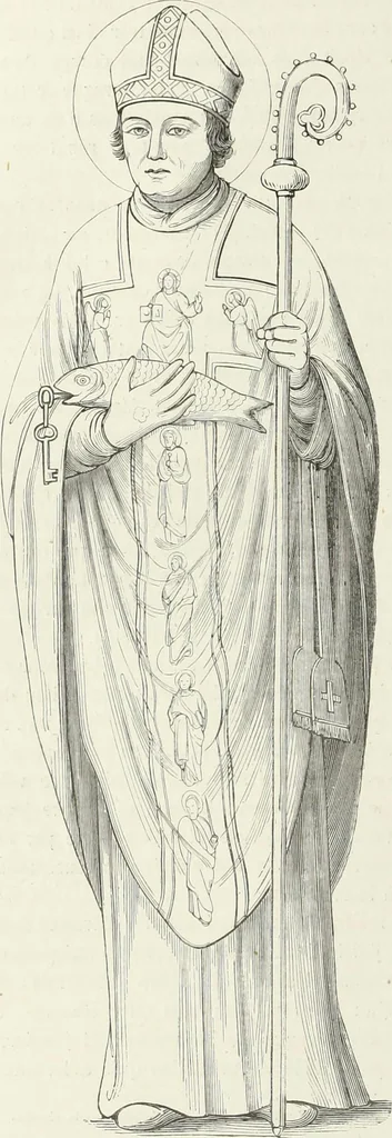 An illustration from Caractâeristiques des saints dans l'art populaire, 1867, leaf 261
