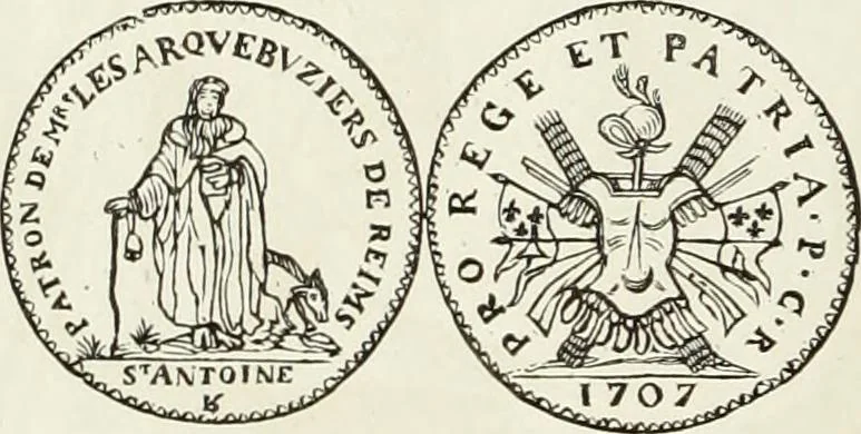 An illustration from Caractâeristiques des saints dans l'art populaire, 1867, leaf 273