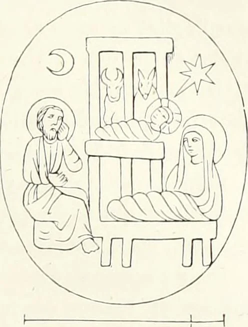 An illustration from Caractâeristiques des saints dans l'art populaire, 1867, leaf 28