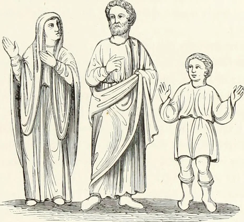 An illustration from Caractâeristiques des saints dans l'art populaire, 1867, leaf 28