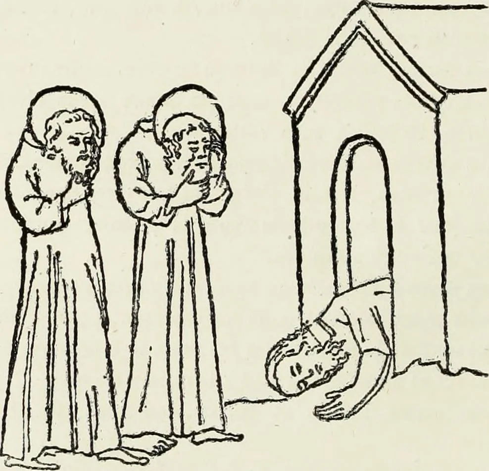 An illustration from Caractâeristiques des saints dans l'art populaire, 1867, leaf 29