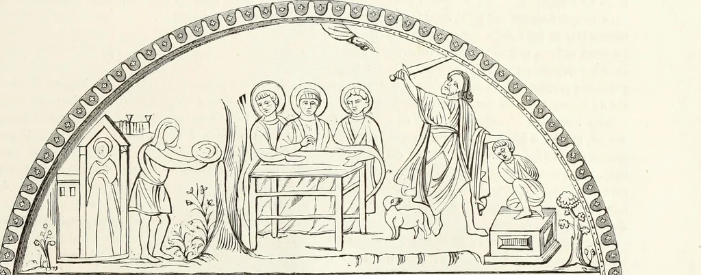 An illustration from Caractâeristiques des saints dans l'art populaire, 1867, leaf 296