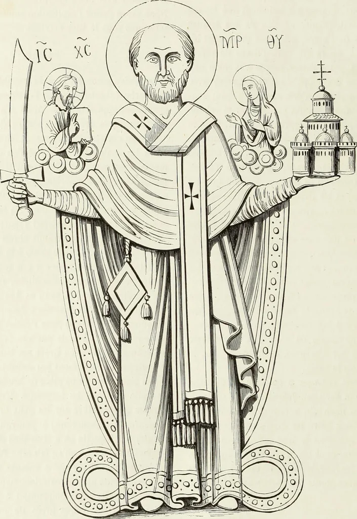 An illustration from Caractâeristiques des saints dans l'art populaire, 1867, leaf 303