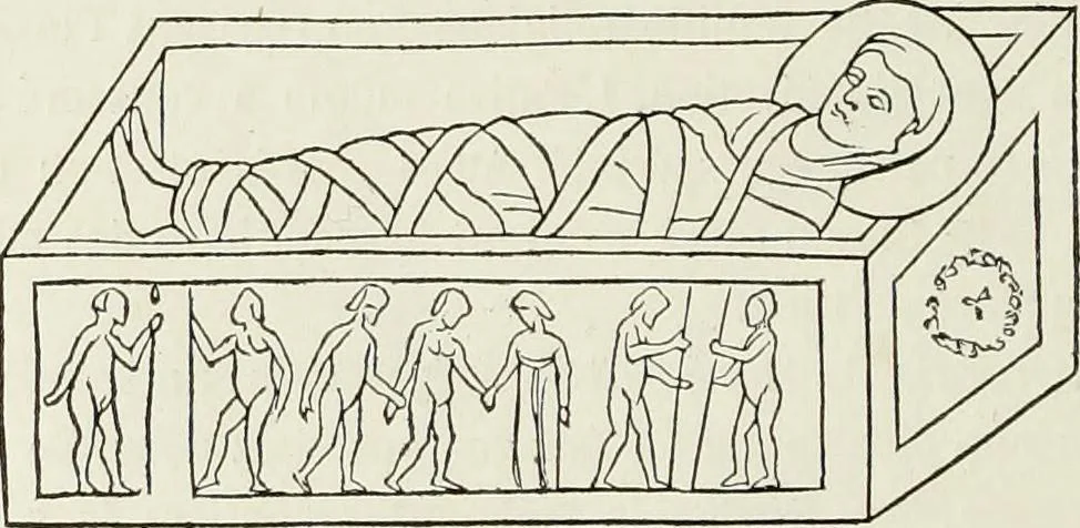 An illustration from Caractâeristiques des saints dans l'art populaire, 1867, leaf 307