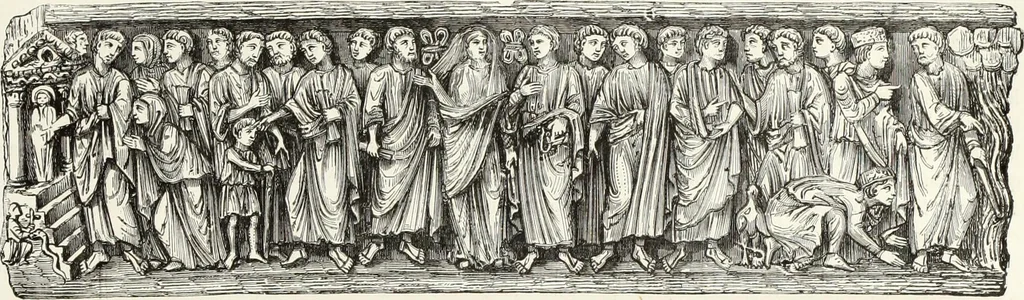 An illustration from Caractâeristiques des saints dans l'art populaire, 1867, leaf 308
