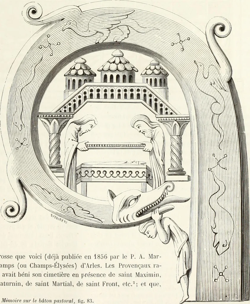 An illustration from Caractâeristiques des saints dans l'art populaire, 1867, leaf 308