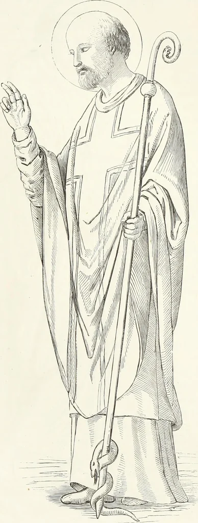 An illustration from Caractâeristiques des saints dans l'art populaire, 1867, leaf 316