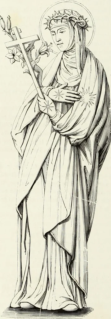 An illustration from Caractâeristiques des saints dans l'art populaire, 1867, leaf 323