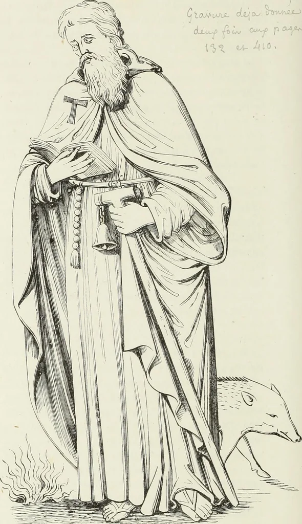 An illustration from Caractâeristiques des saints dans l'art populaire, 1867, leaf 325