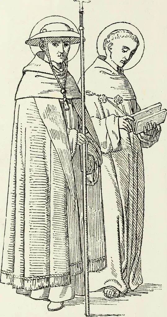 An illustration from Caractâeristiques des saints dans l'art populaire, 1867, leaf 33