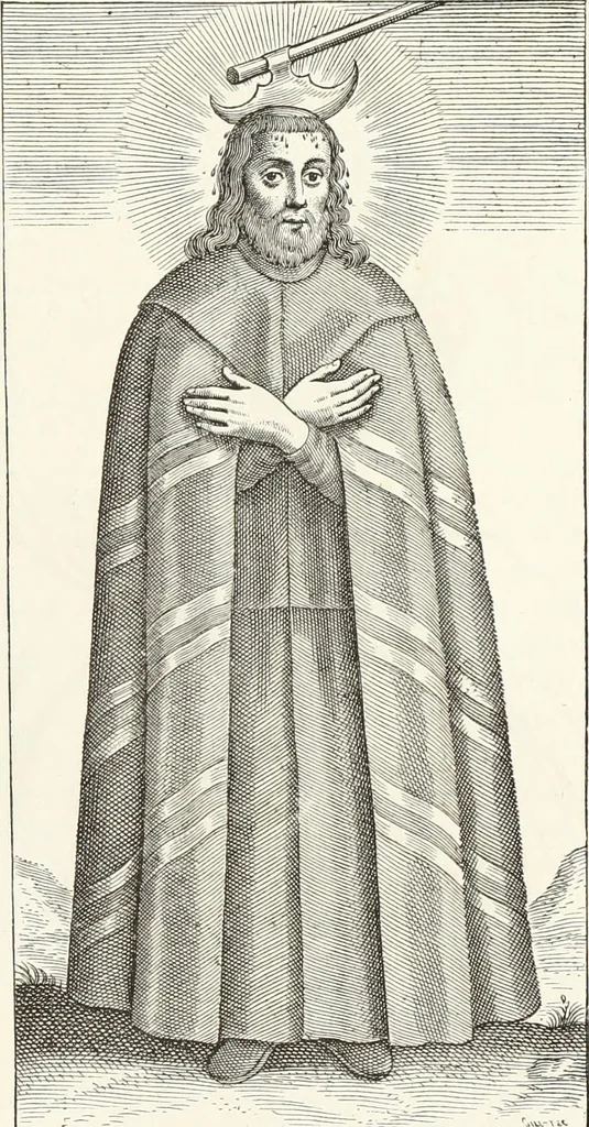 An illustration from Caractâeristiques des saints dans l'art populaire, 1867, leaf 334