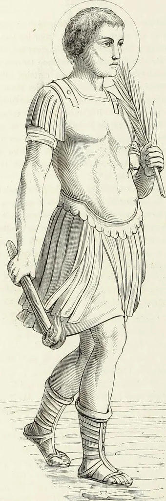 An illustration from Caractâeristiques des saints dans l'art populaire, 1867, leaf 341