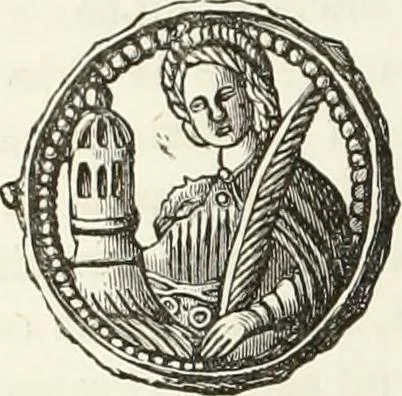 An illustration from Caractâeristiques des saints dans l'art populaire, 1867, leaf 343