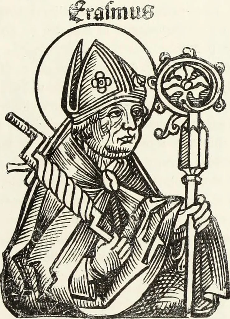 An illustration from Caractâeristiques des saints dans l'art populaire, 1867, leaf 344