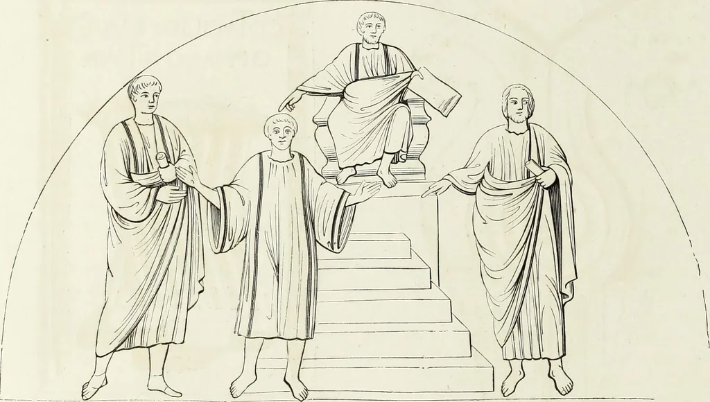 An illustration from Caractâeristiques des saints dans l'art populaire, 1867, leaf 349