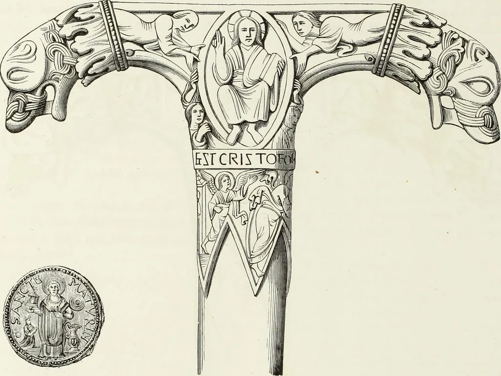 An illustration from Caractâeristiques des saints dans l'art populaire, 1867, leaf 355