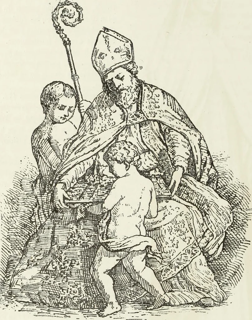 An illustration from Caractâeristiques des saints dans l'art populaire, 1867, leaf 359