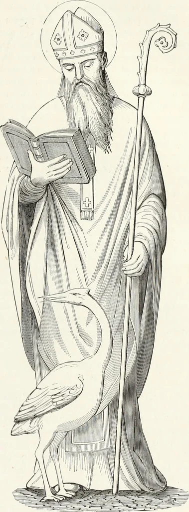An illustration from Caractâeristiques des saints dans l'art populaire, 1867, leaf 38
