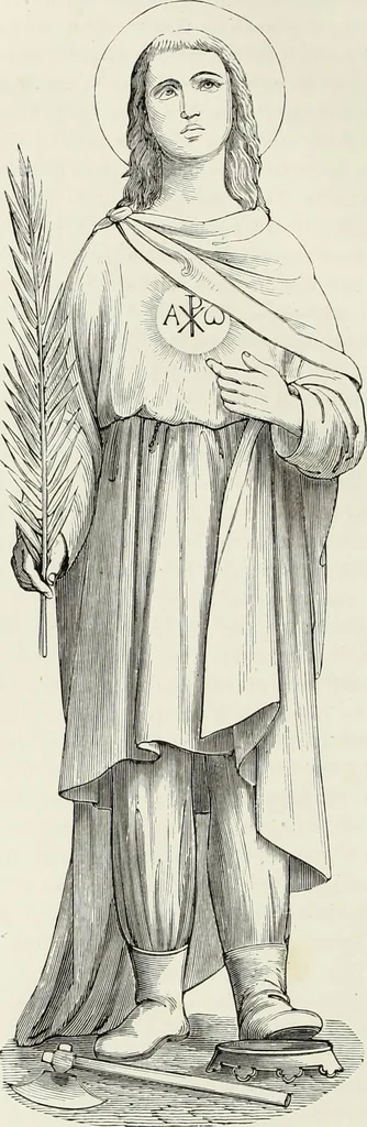 An illustration from Caractâeristiques des saints dans l'art populaire, 1867, leaf 41