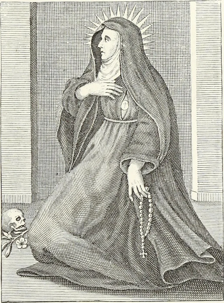 An illustration from Caractâeristiques des saints dans l'art populaire, 1867, leaf 44