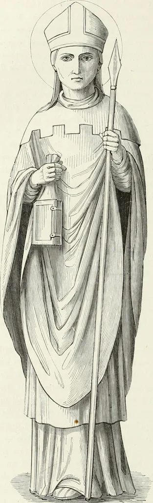 An illustration from Caractâeristiques des saints dans l'art populaire, 1867, leaf 63