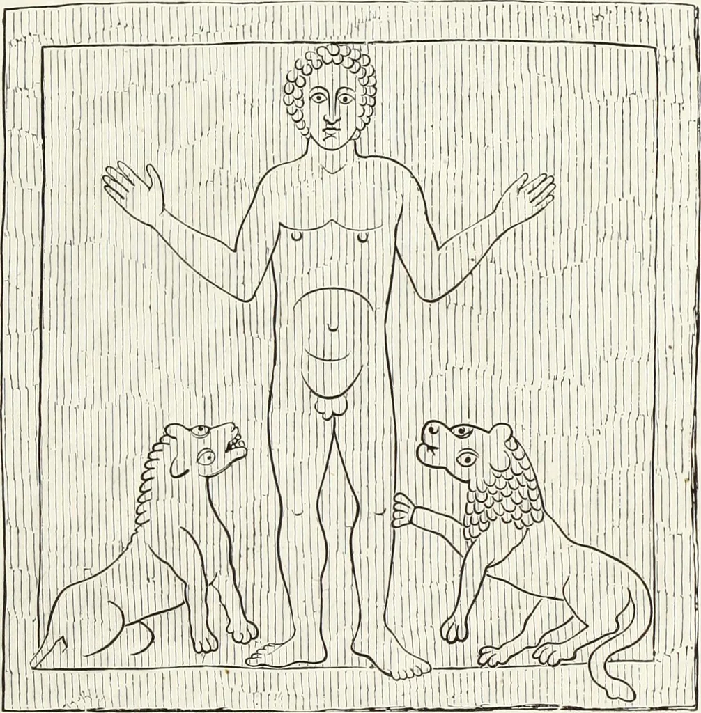 An illustration from Caractâeristiques des saints dans l'art populaire, 1867, leaf 72