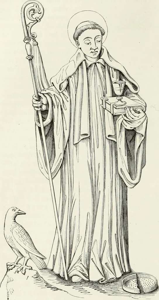An illustration from Caractâeristiques des saints dans l'art populaire, 1867, leaf 89