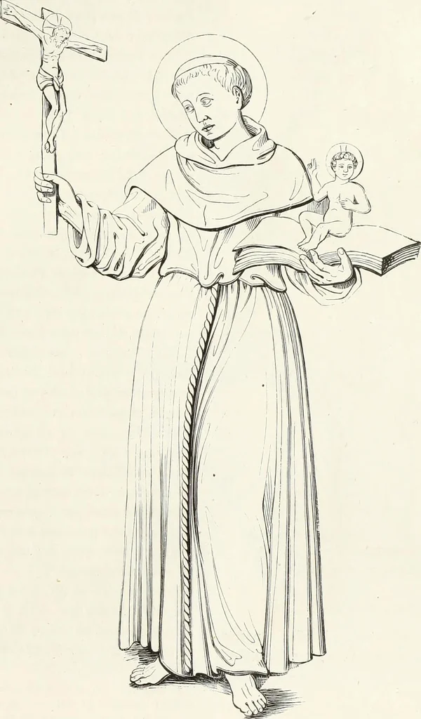 An illustration from Caractâeristiques des saints dans l'art populaire, 1867, leaf 90