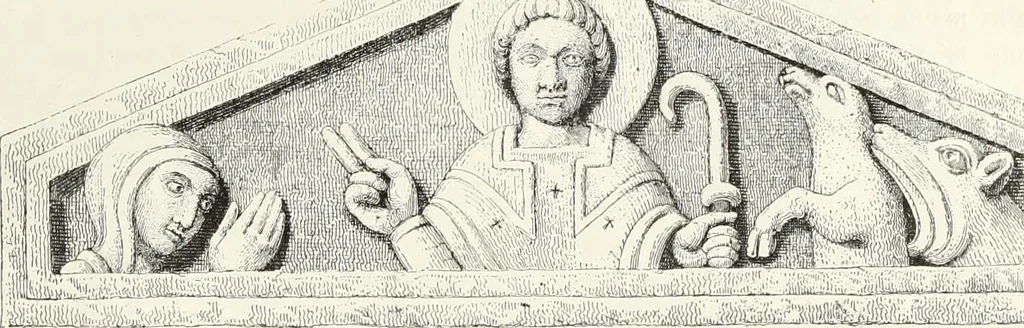 An illustration from Caractâeristiques des saints dans l'art populaire, 1867, leaf 94
