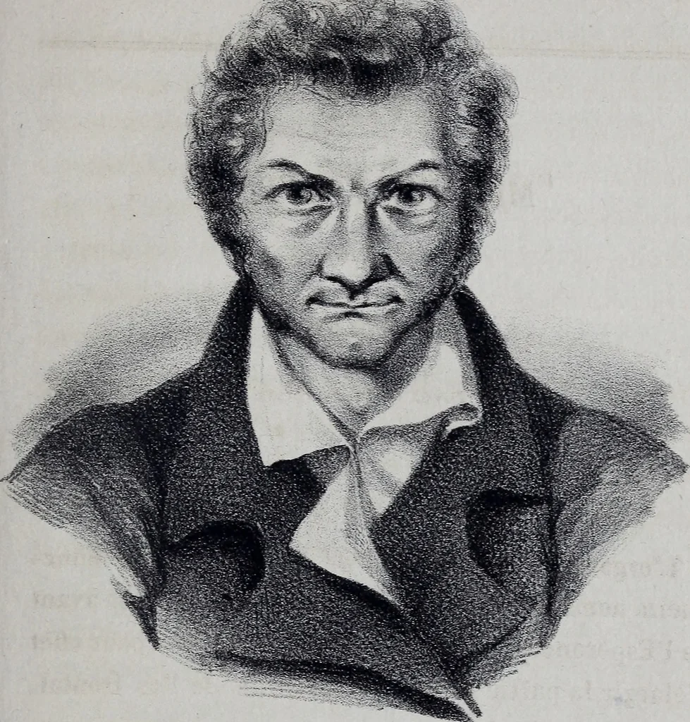 An illustration from Caractères phrénologiques et physiognomoniques des contemporains les plus célèbres, selon les systèmes de Gall, Spurzheim, Lavater, etc., 1837, leaf 272