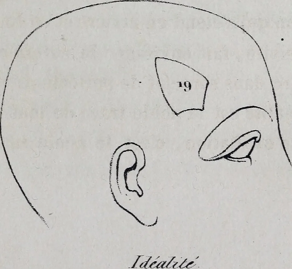 An illustration from Caractères phrénologiques et physiognomoniques des contemporains les plus célèbres, selon les systèmes de Gall, Spurzheim, Lavater, etc., 1837, leaf 282