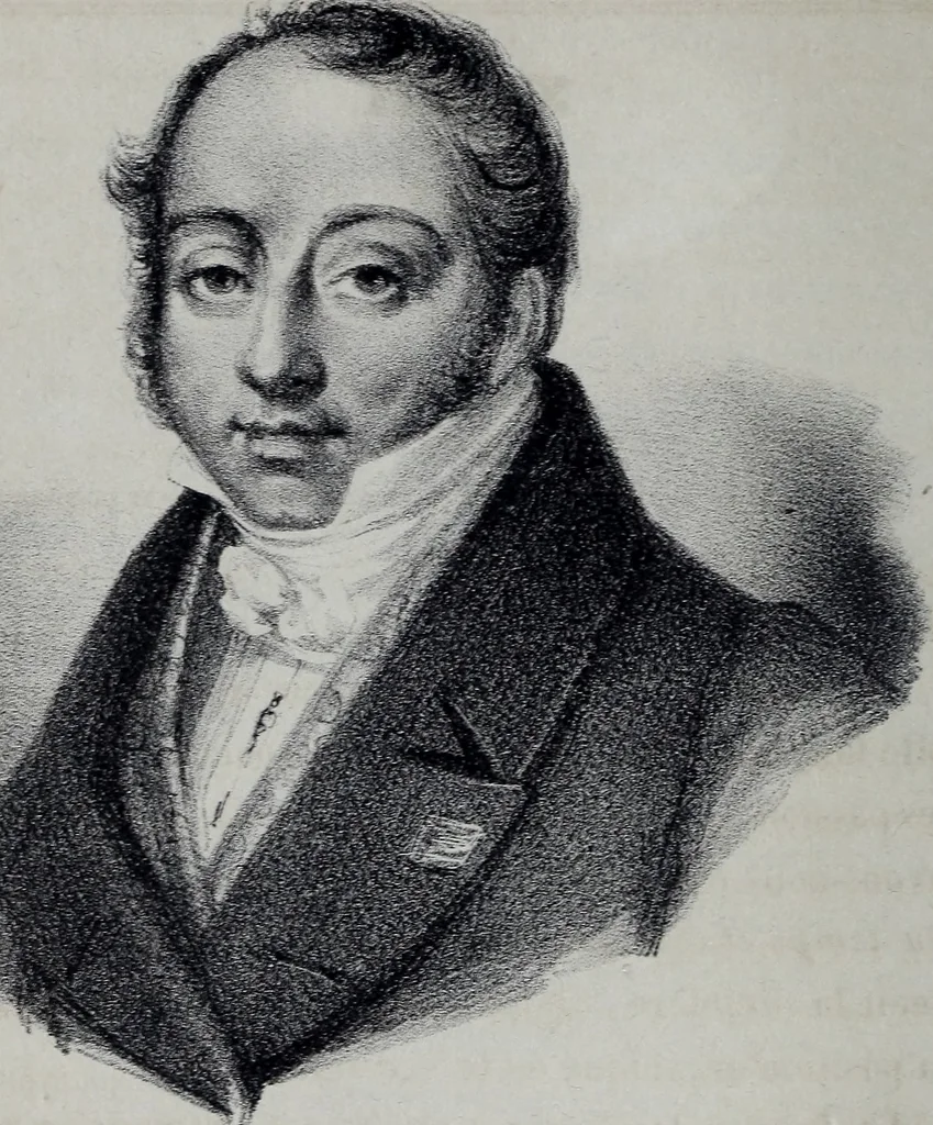 An illustration from Caractères phrénologiques et physiognomoniques des contemporains les plus célèbres, selon les systèmes de Gall, Spurzheim, Lavater, etc., 1837, leaf 417