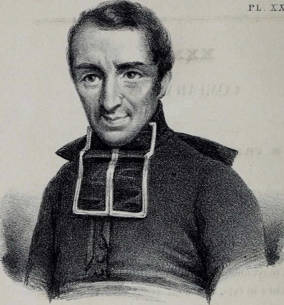 An illustration from Caractères phrénologiques et physiognomoniques des contemporains les plus célèbres, selon les systèmes de Gall, Spurzheim, Lavater, etc., 1837, leaf 443