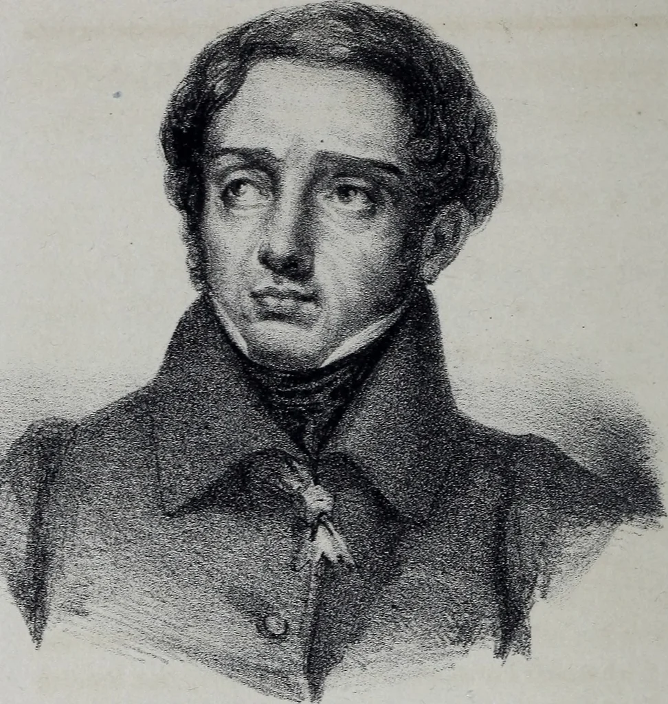 An illustration from Caractères phrénologiques et physiognomoniques des contemporains les plus célèbres, selon les systèmes de Gall, Spurzheim, Lavater, etc., 1837, leaf 75