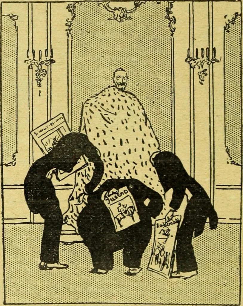 An illustration from Caras y caretas, 1898, leaf 585