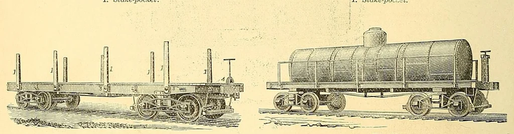 An illustration from The car-builder's dictionary: an illustrated vocabulary of terms which designate American railroad cars, their parts and attachments, 1879, leaf 226