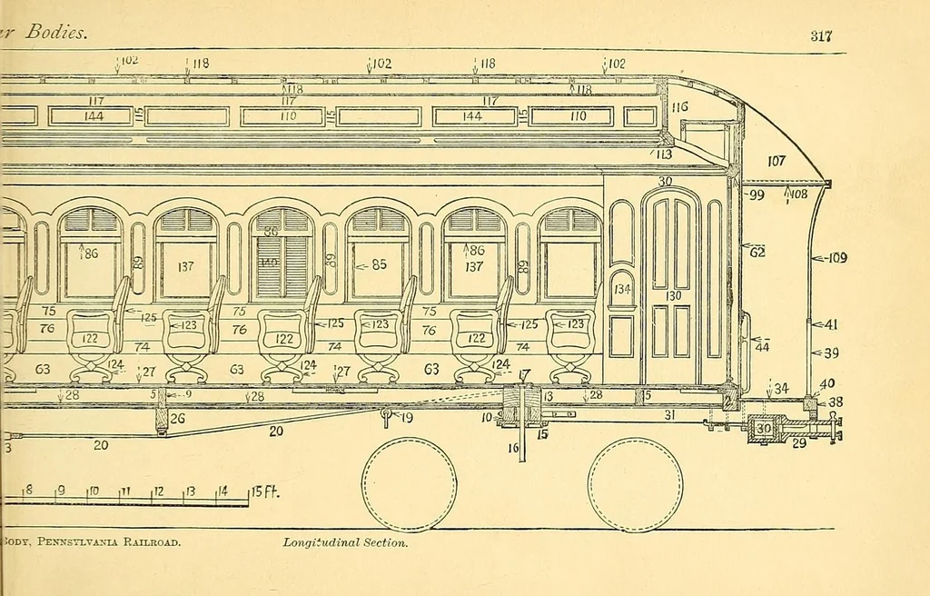 An illustration from The car-builder's dictionary: an illustrated vocabulary of terms which designate American railroad cars, their parts and attachments, 1879, leaf 341