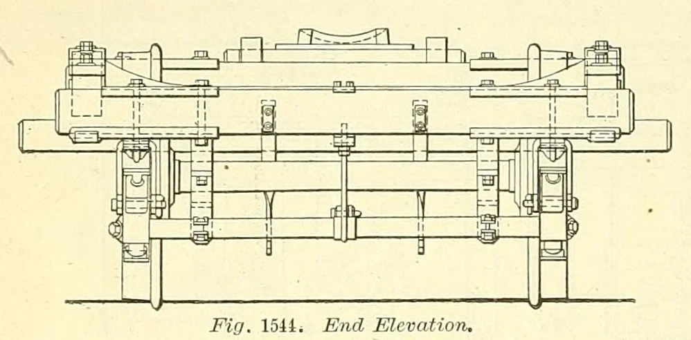 An illustration from Car-builder's dictionary; an illustrated vocabulary of terms which designate American railroad cars, their parts, attachments & details of construction;, 1898, leaf 326