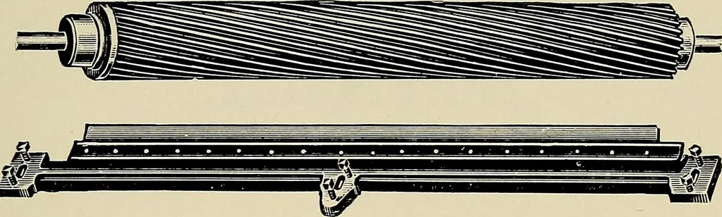 An illustration from Card grinding in theory and practice : a treatise upon the various methods of grinding card clothing used by spinners of cotton, wool, silk, and other textile fibres, 1922, leaf 110