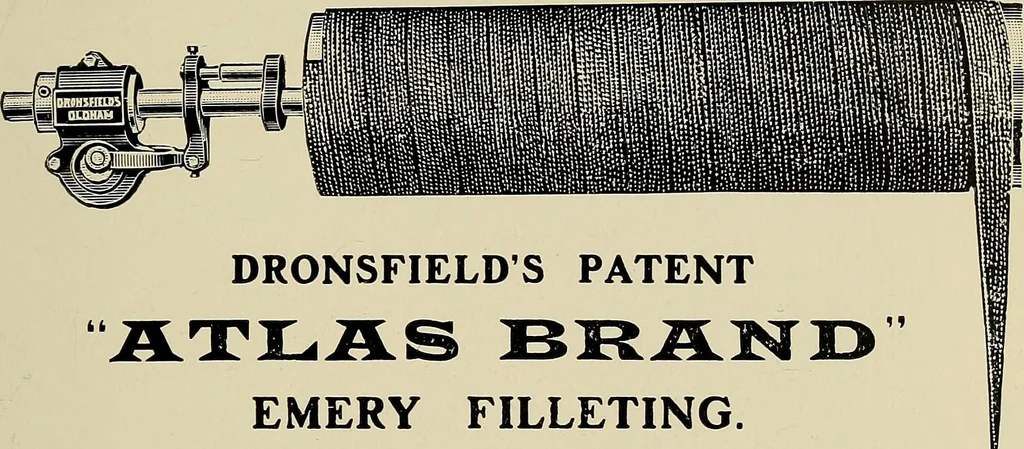 An illustration from Card grinding in theory and practice : a treatise upon the various methods of grinding card clothing used by spinners of cotton, wool, silk, and other textile fibres, 1922, leaf 142