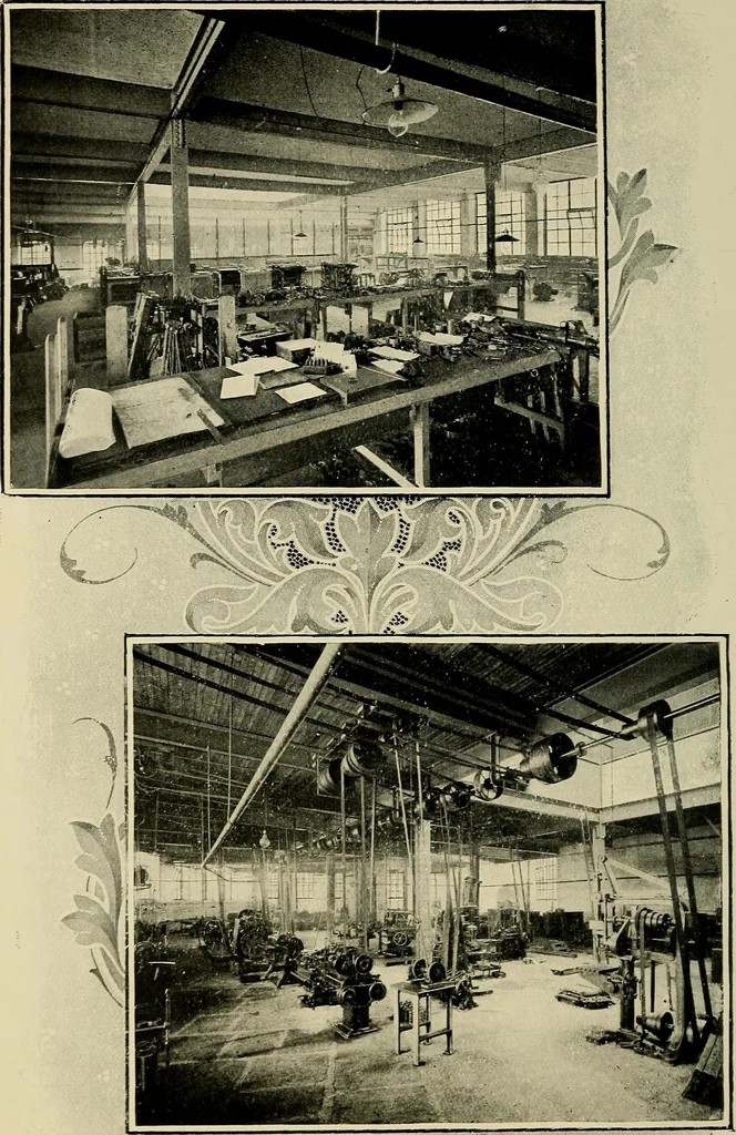 An illustration from Card grinding in theory and practice : a treatise upon the various methods of grinding card clothing used by spinners of cotton, wool, silk, and other textile fibres, 1922, leaf 145
